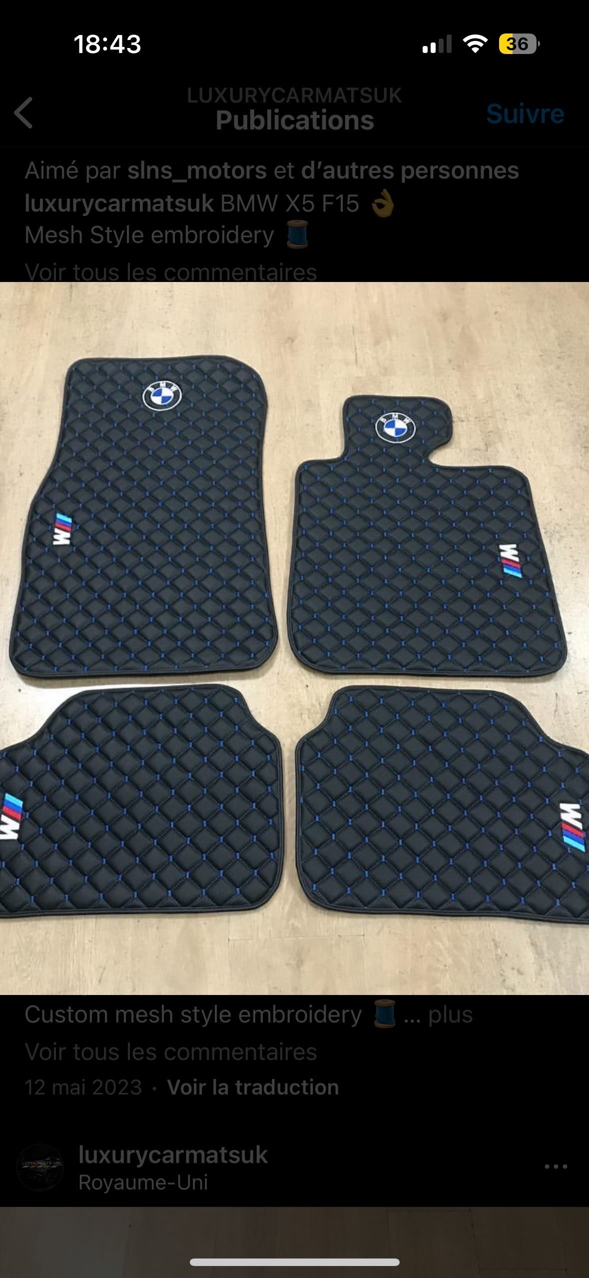 BMW X4 f26 - Set of 4x Car mats