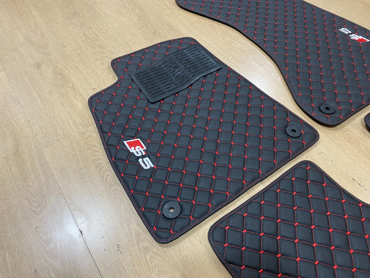 Audi S5 2017-2024 Sportback Leather Car Mats - Set of 4