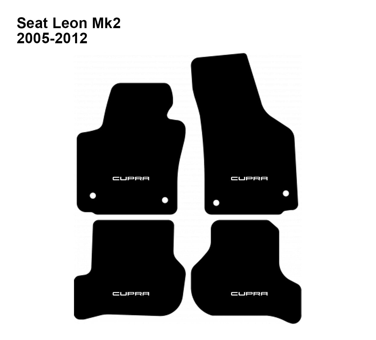 Seat Leon Cupra MK2 Car Floor Mats - Set of 4