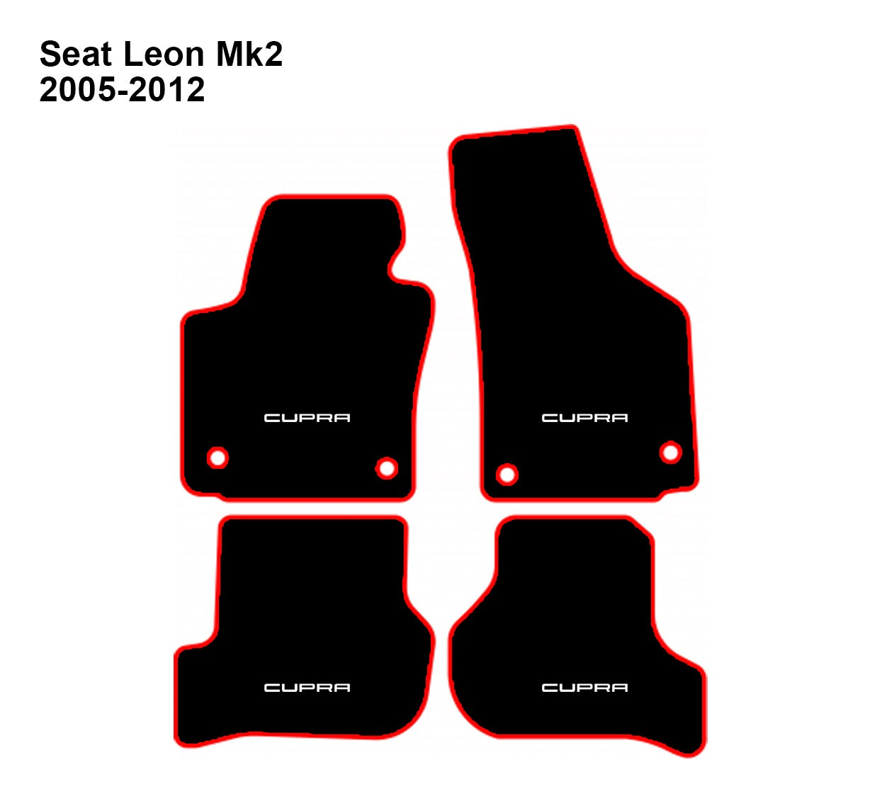 Seat Leon Cupra MK2 Car Floor Mats - Set of 4